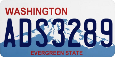 WA license plate ADS3289