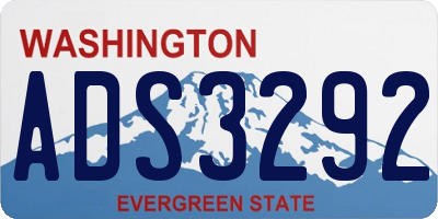 WA license plate ADS3292