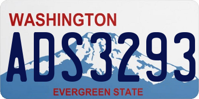 WA license plate ADS3293
