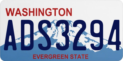WA license plate ADS3294
