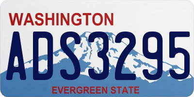 WA license plate ADS3295