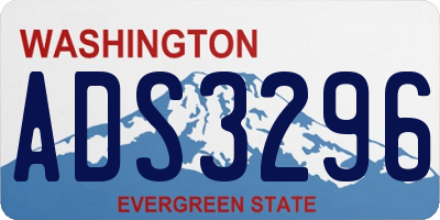 WA license plate ADS3296