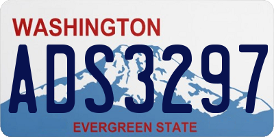 WA license plate ADS3297