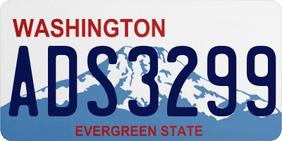 WA license plate ADS3299