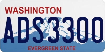 WA license plate ADS3300
