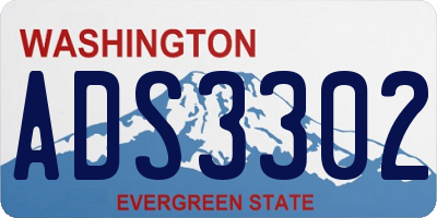 WA license plate ADS3302