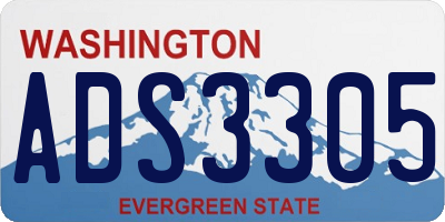 WA license plate ADS3305