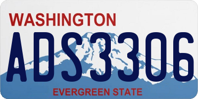 WA license plate ADS3306