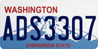 WA license plate ADS3307