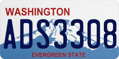 WA license plate ADS3308