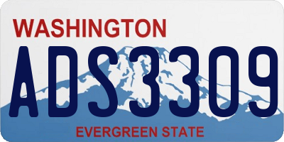 WA license plate ADS3309