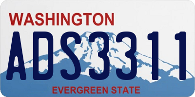 WA license plate ADS3311