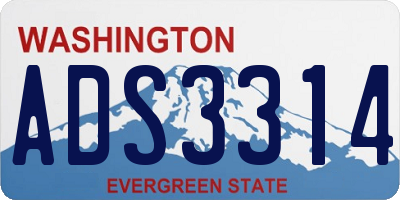 WA license plate ADS3314