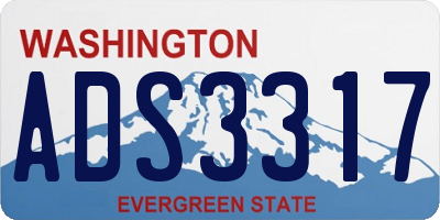WA license plate ADS3317