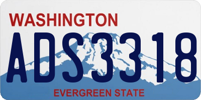 WA license plate ADS3318