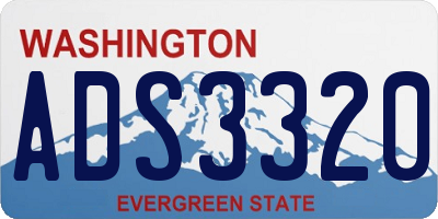 WA license plate ADS3320