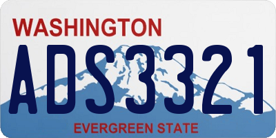 WA license plate ADS3321