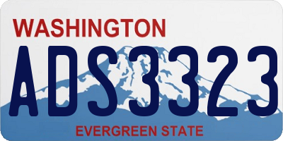 WA license plate ADS3323