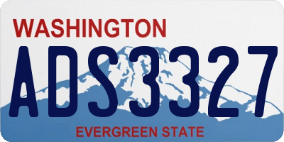 WA license plate ADS3327