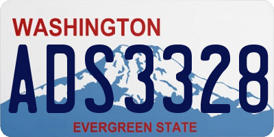 WA license plate ADS3328