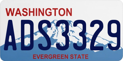 WA license plate ADS3329