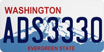 WA license plate ADS3330
