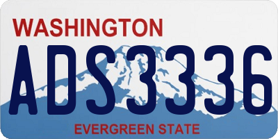 WA license plate ADS3336
