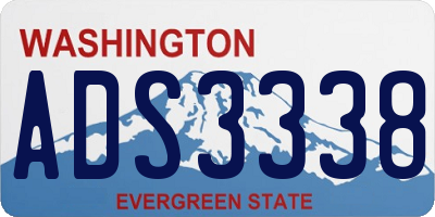 WA license plate ADS3338