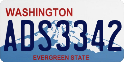 WA license plate ADS3342
