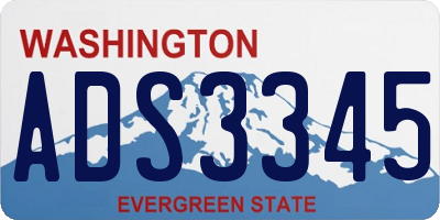 WA license plate ADS3345