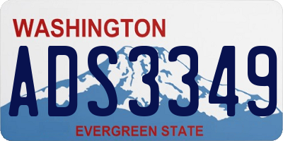 WA license plate ADS3349