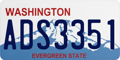WA license plate ADS3351