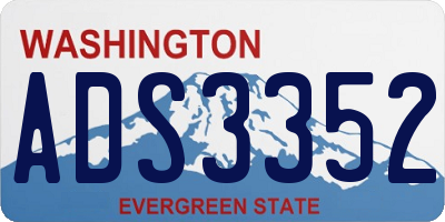 WA license plate ADS3352