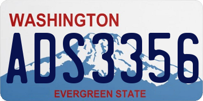 WA license plate ADS3356