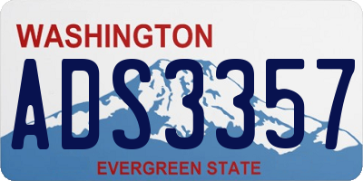 WA license plate ADS3357
