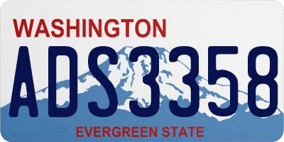 WA license plate ADS3358