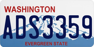 WA license plate ADS3359