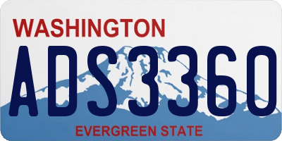 WA license plate ADS3360