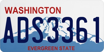 WA license plate ADS3361