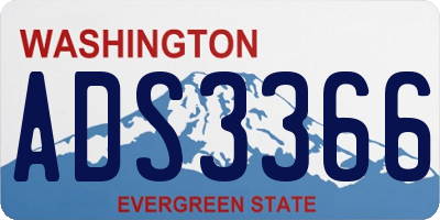 WA license plate ADS3366