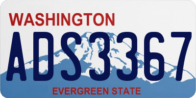 WA license plate ADS3367