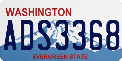WA license plate ADS3368