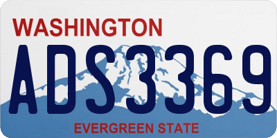 WA license plate ADS3369