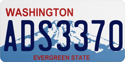 WA license plate ADS3370