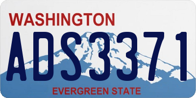 WA license plate ADS3371