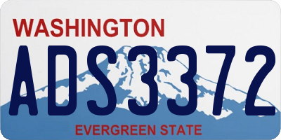 WA license plate ADS3372