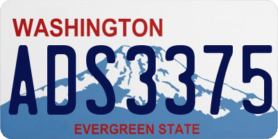 WA license plate ADS3375