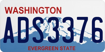 WA license plate ADS3376