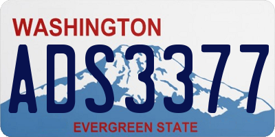 WA license plate ADS3377