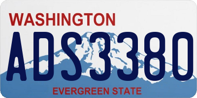 WA license plate ADS3380